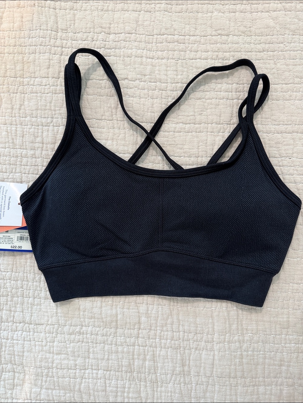Joy Lab Strappy Comfort Crop Bralette - Black